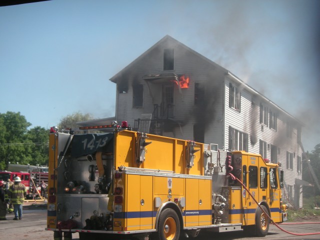 E-1413 operating at a training burn.